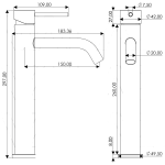 Torneira de Lavatório Alto - Image 2